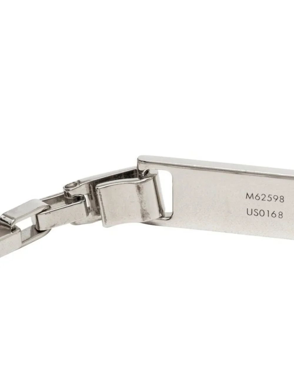 Louis Vuitton Damier Color Bracelet Silver Metal